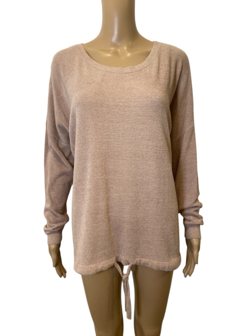 Barefoot Dreams Cozychic Ultra Lite Slouchy Pullover Knit Top faded rose size M
